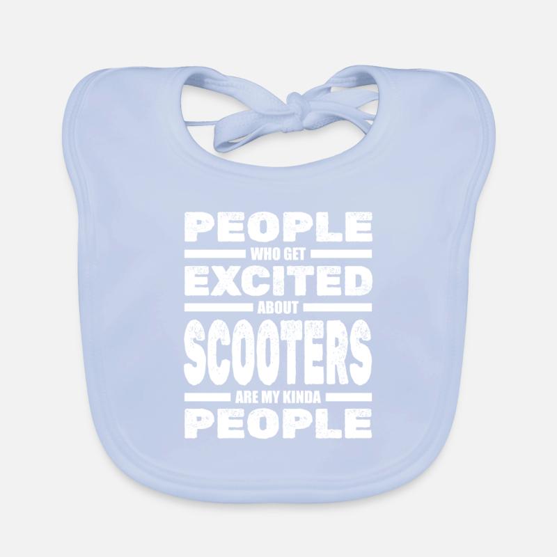 Scooter Moped Moped Scooter Organic Baby Bibs
