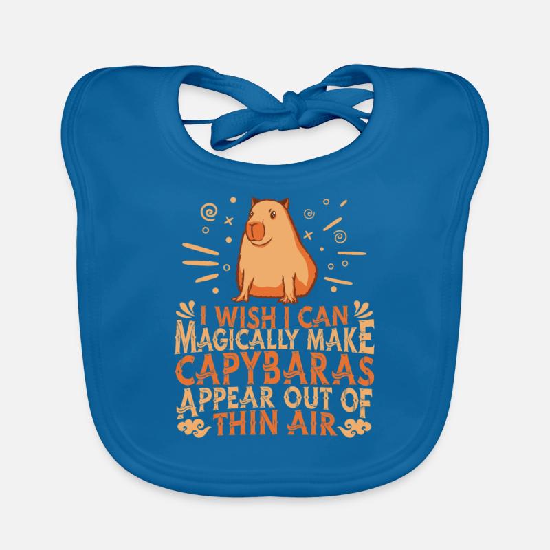 Capybara capybara rongeur - Bavoir bio Bébé - bleu paon