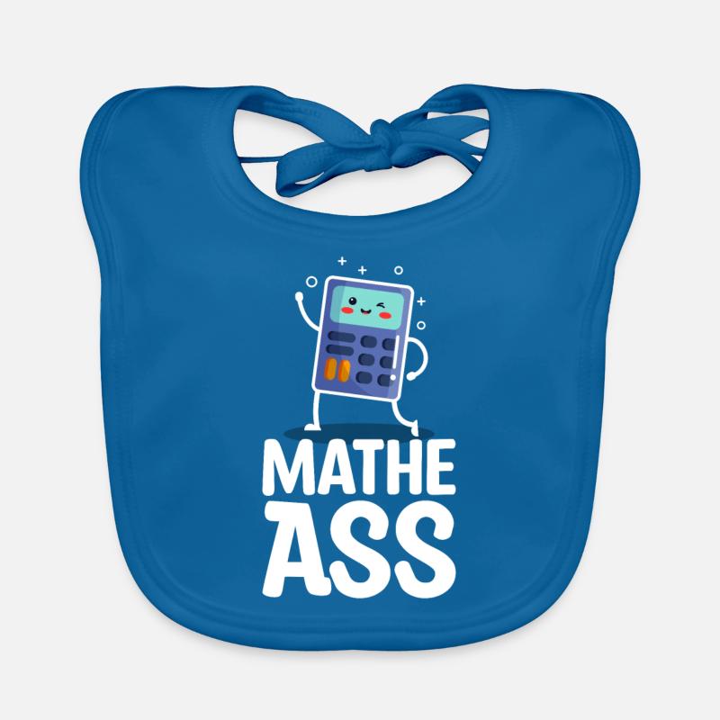 Math Ass Calculator Mathematics Teachers Students Organic Baby Bibs