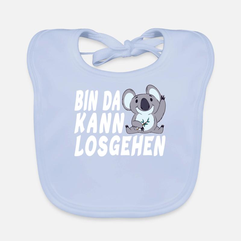 Bin da kann losgehen cooler & niedlicher Koala Baby Bio-Lätzchen