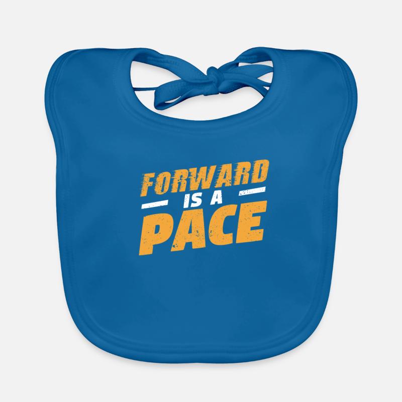 Forward is a pace Slow Running Funny Organic Baby Bibs
