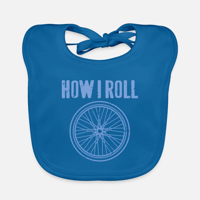 How I Roll Awesome Cycling T-Shirt Present Gift Baby Bio-Lätzchen