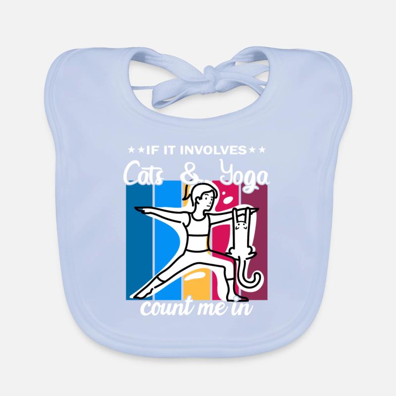 If It Involves Cats & Yoga count me in Organic Baby Bibs