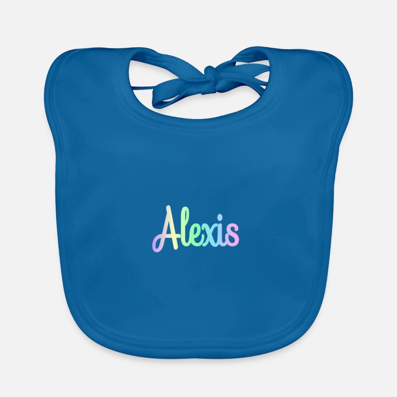 ALEXIS Rainbow Minimalist Cursive Baby Bio-Lätzchen