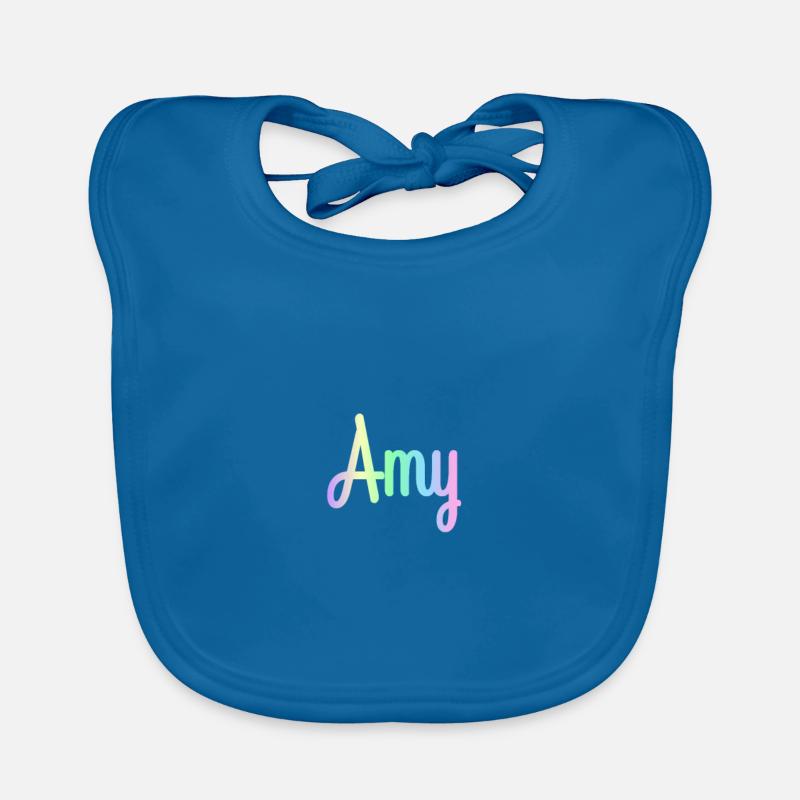 AMY Rainbow Cursive minimaliste Bavoir bio Bébé