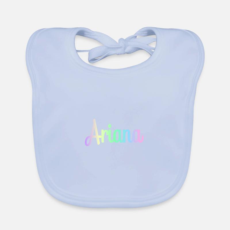 ARIANA Rainbow Cursive Minimaliste Bavoir bio Bébé