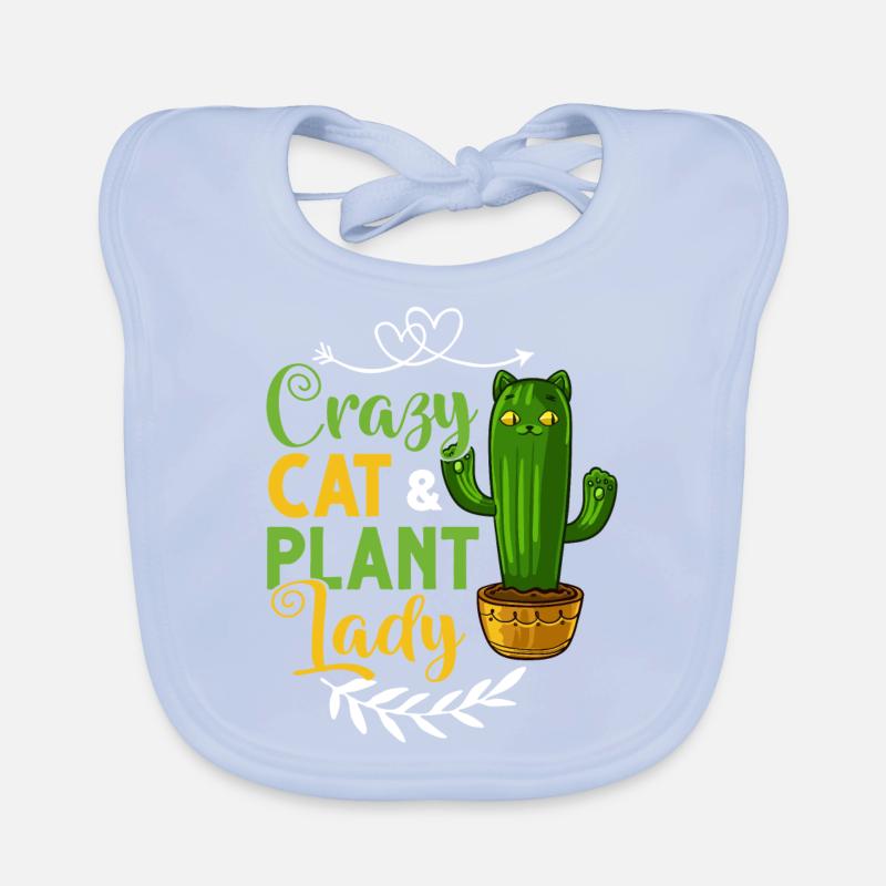 Catcus Cactus Chat Plantes Succulentes Cactus Bavoir bio Bébé