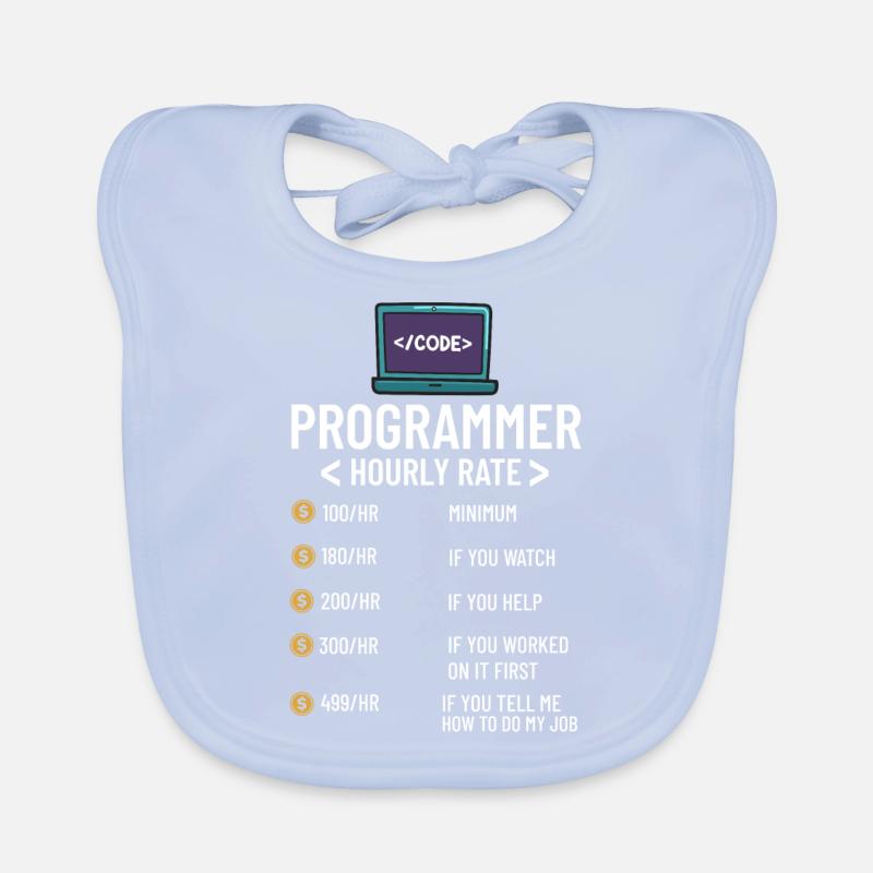 Programmeur Programmation Ordinateur Développeur Pc Bavoir bio Bébé