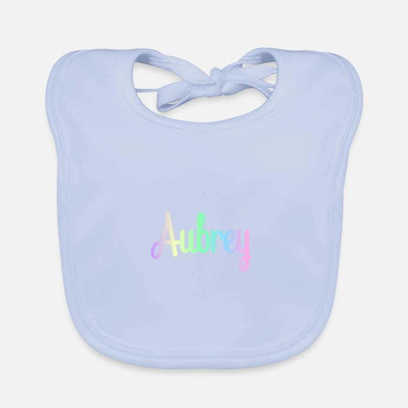 ADDISON Rainbow Minimalist Cursive Organic Baby Bibs