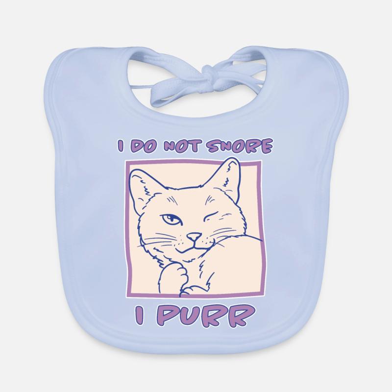 Ronronnage Ronflement Sommeil Dire Chats Cadeau Bavoir bio Bébé