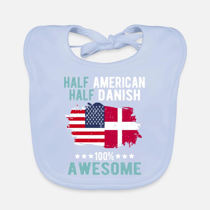 Halb Amerikaner Halb Däne Baby Bio-Lätzchen