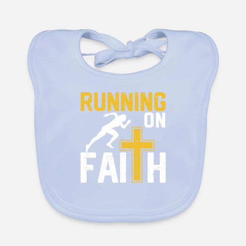 Funny Christian Workout Runner Religious Organic Baby Bibs
