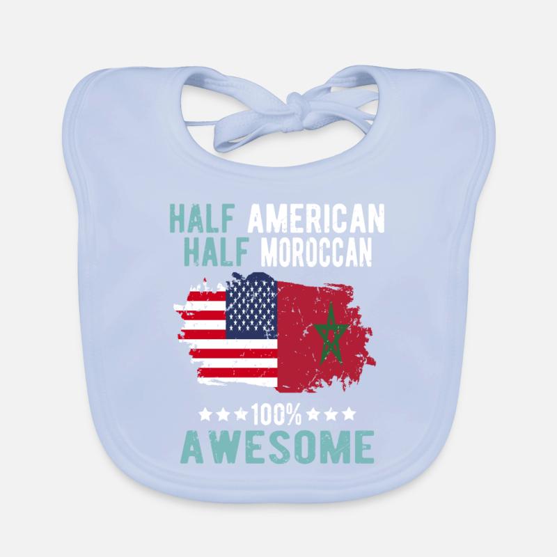 Half American Half Moroccan Organic Baby Bibs