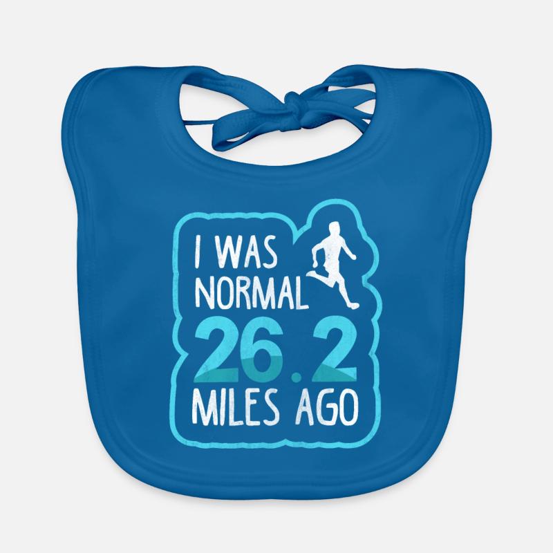 I Was Normal 26.2 Miles Ago - Full Marathon Runner Baby Bio-Lätzchen