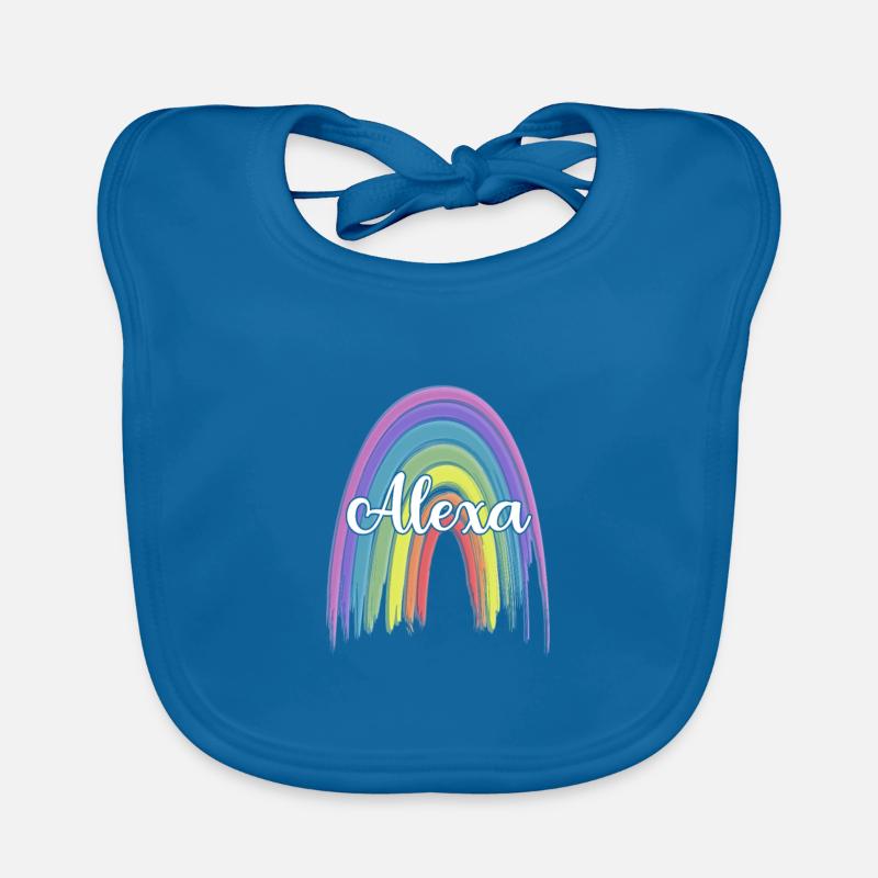 ALEXA Rainbow Cursive Baby Bio-Lätzchen