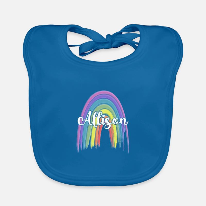 ALLISON Rainbow Cursive Bavoir bio Bébé