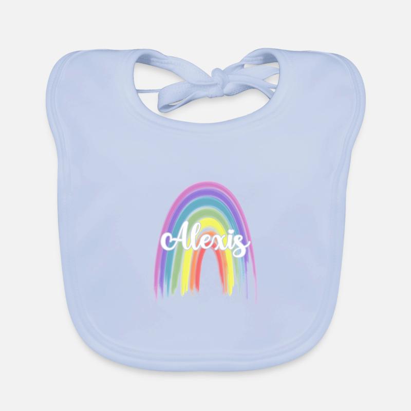 ALEXIS Rainbow Cursive Baby Bio-Lätzchen