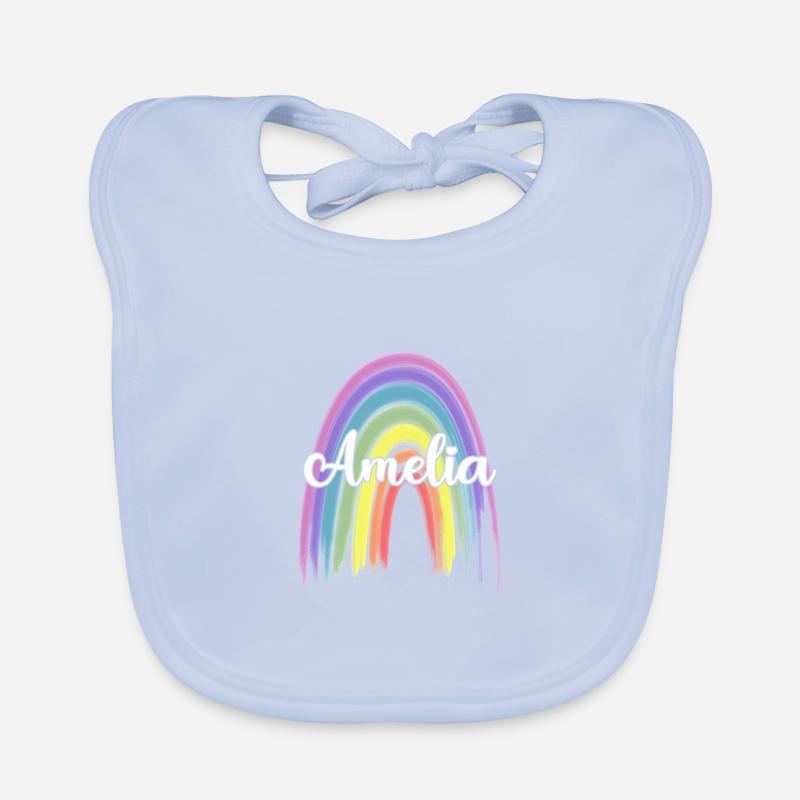 AMELIA Rainbow Cursive Baby Bio-Lätzchen