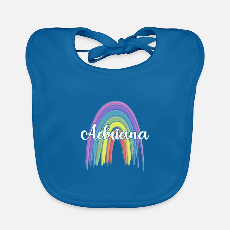 ADRIANA Rainbow Cursive Bavoir bio Bébé