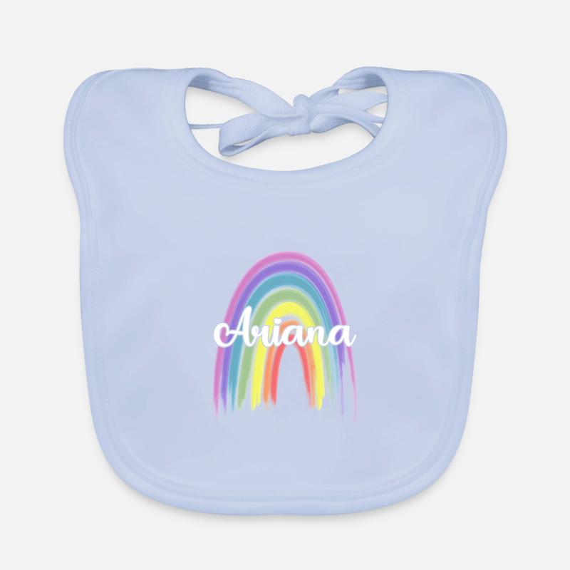 ARIANA Rainbow Cursive Baby Bio-Lätzchen