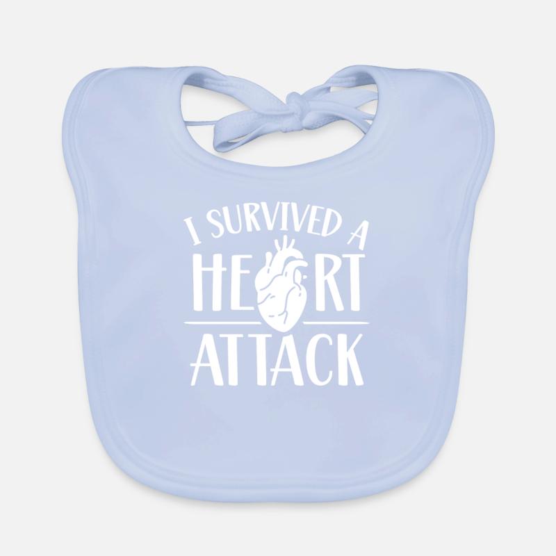 I survived a heart attack Organic Baby Bibs