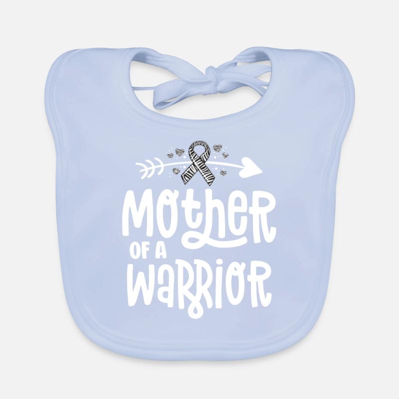 Mutter einer seltenen Krankheit Krieger Bewusstsein Zebra Baby Bio-Lätzchen