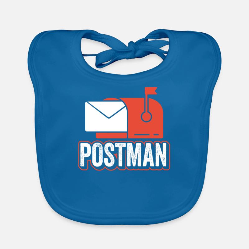 Postman Postman Delivery Courier Parcel Service Organic Baby Bibs