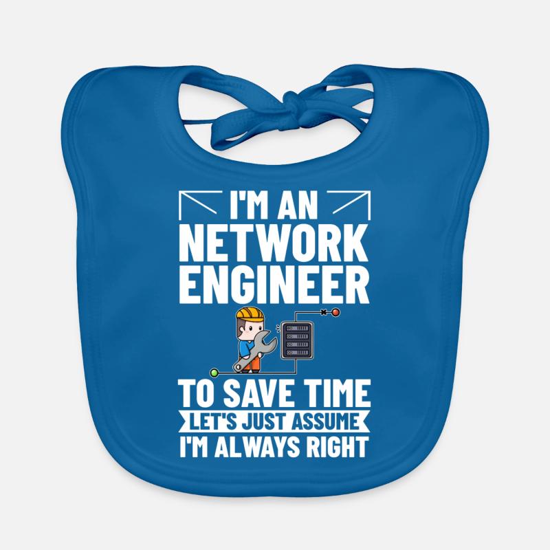 Netzwerkingenieur Network Engineer Computer Organic Baby Bibs