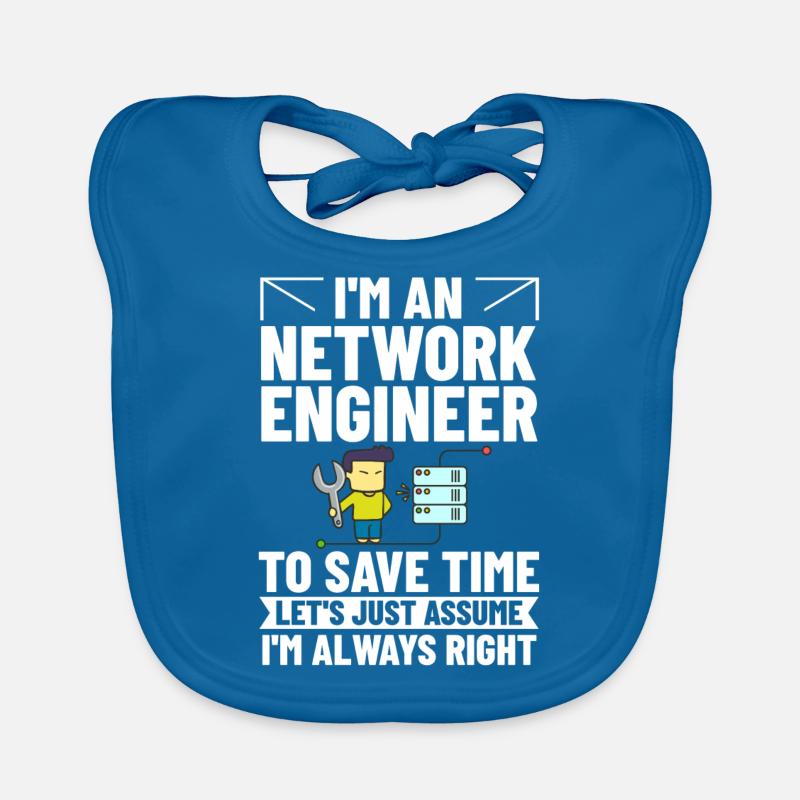 Netzwerkingenieur Network Engineer Computer Organic Baby Bibs