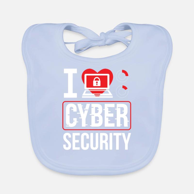 J’adore cybersécurité Hack Hacker SÉCURITÉ INFORMATIQUE Bavoir bio Bébé