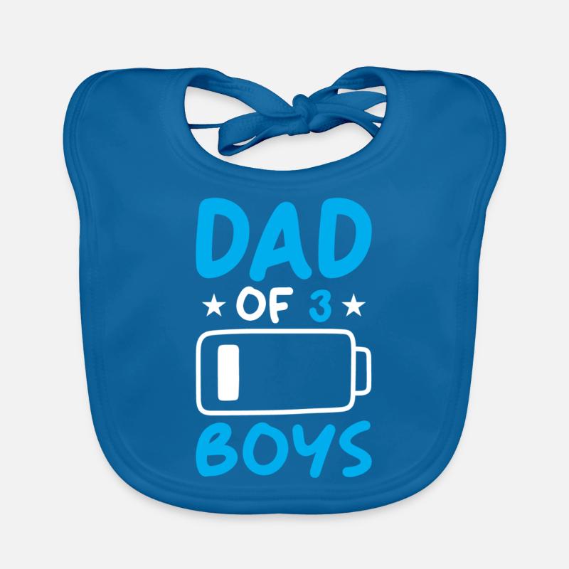 Papa de 3 garçons Bavoir bio Bébé