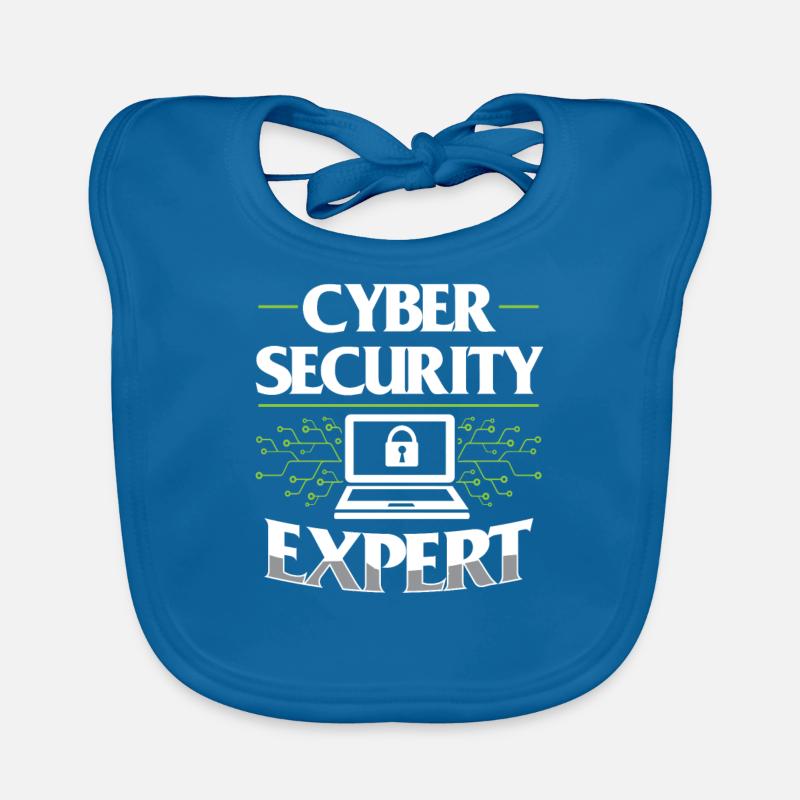Expert en cybersécurité Hack Hacker Sécurité informatique Bavoir bio Bébé