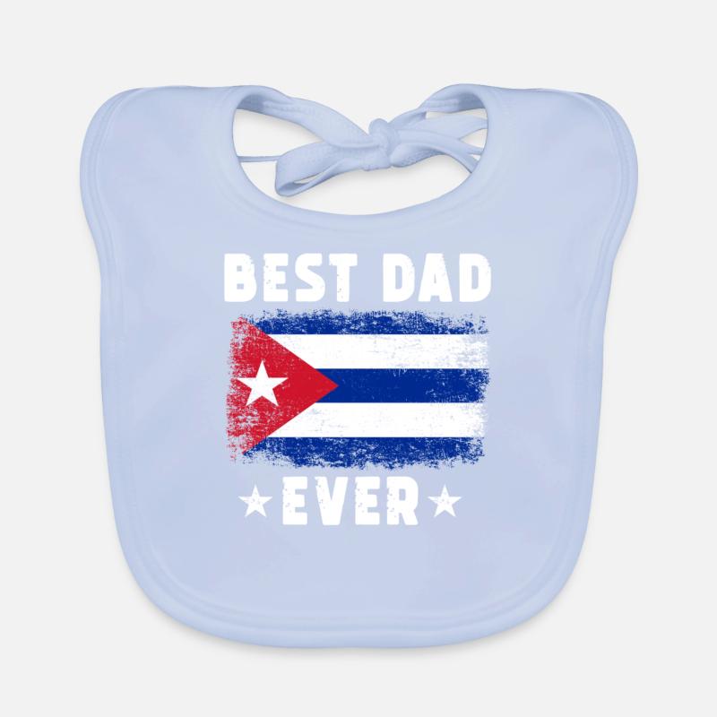 Cuban Father Best Dad ever Organic Baby Bibs