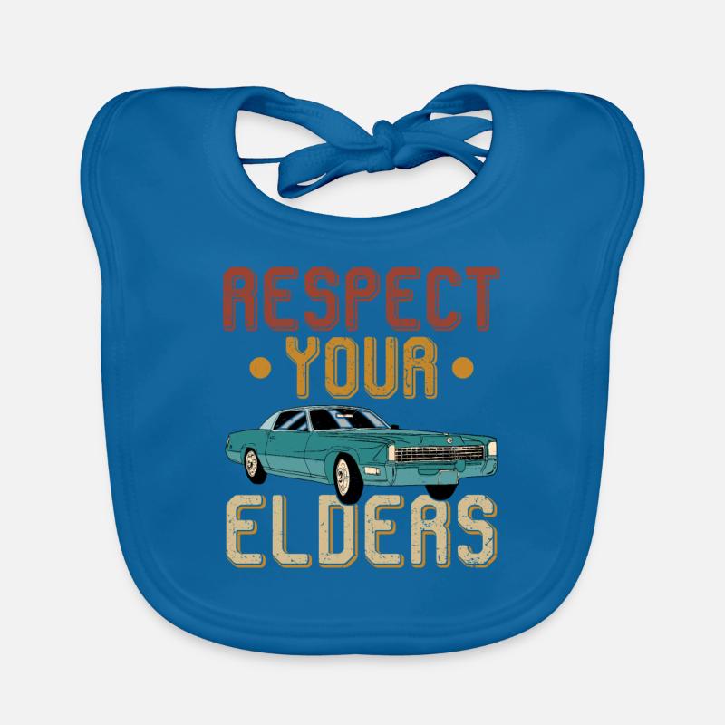 Funny Classic Car Respect Elders Baby Bio-Lätzchen