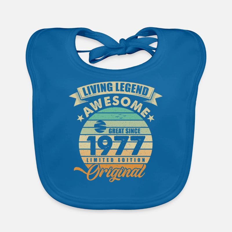 1977 Birthday Retro Orginal Organic Baby Bibs