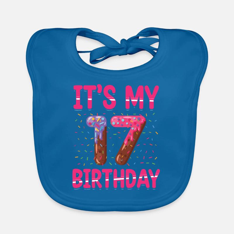C’est mon 17e anniversaire | Saupoudrer des | à thème Bavoir bio Bébé