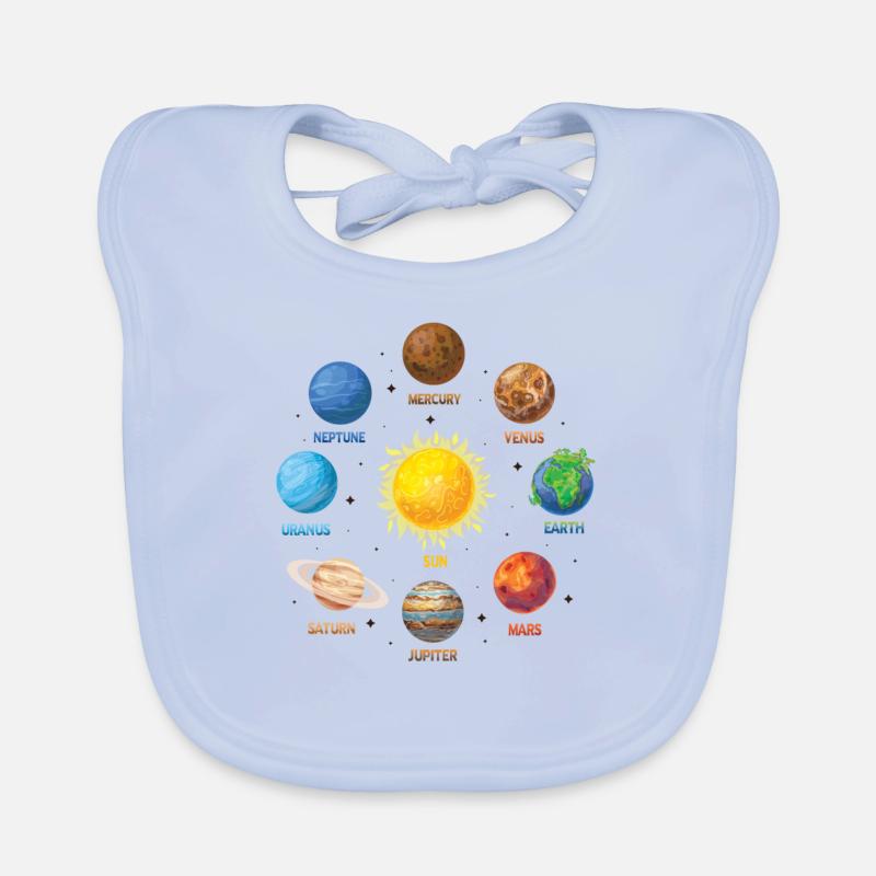 Planet Solar System Organic Baby Bibs