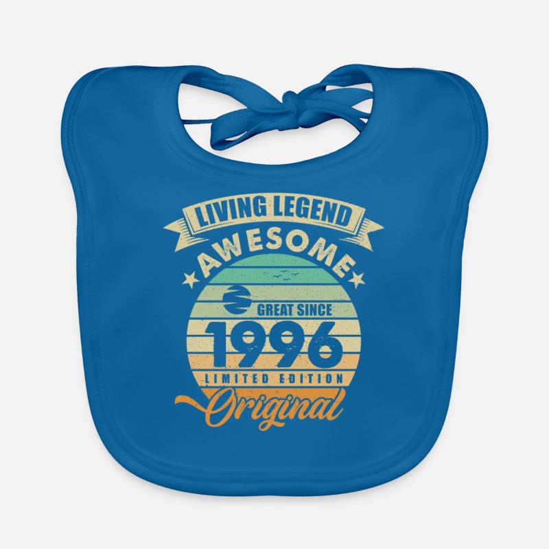 1996 Birthday Retro Orginal Organic Baby Bibs