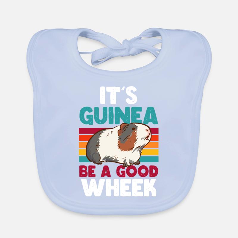 Funny Cute It's Guinea Be A Good Wheek Baby Bio-Lätzchen