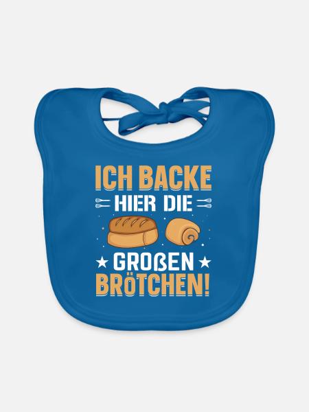 Bäcker Hobbybäcker Geschen - Baby Bio-Lätzchen - Pfauenblau