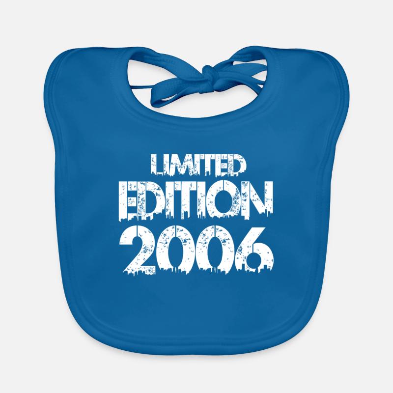 Édition limitée 2006 - Bavoir bio Bébé - bleu paon