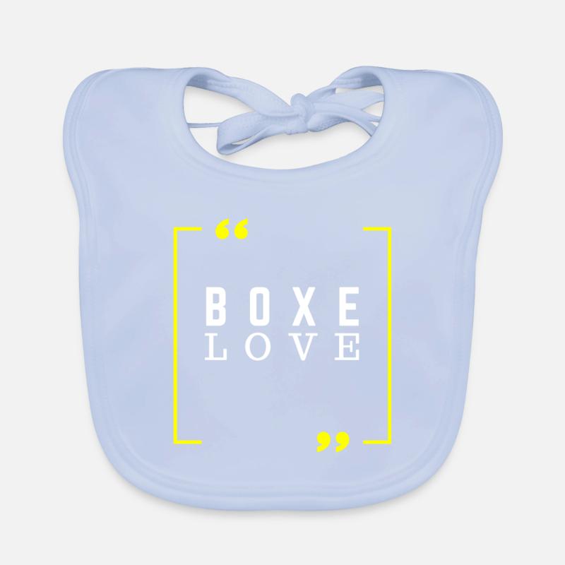 Boxen Liebe - Boxer Geschenkidee Baby Bio-Lätzchen