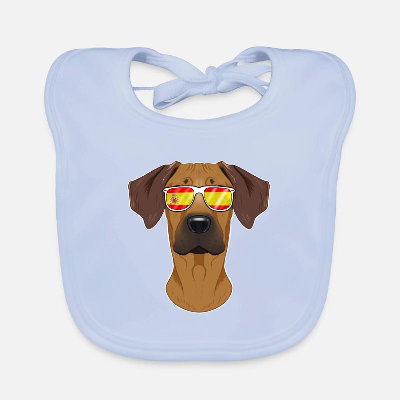 Rhodesian Ridgeback I Espagne Lunettes de soleil I Espagnol Bavoir bio Bébé
