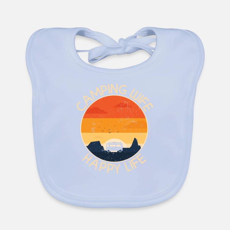 Camping Camping Camping Camping Caravane Camping Vacances Bavoir bio Bébé