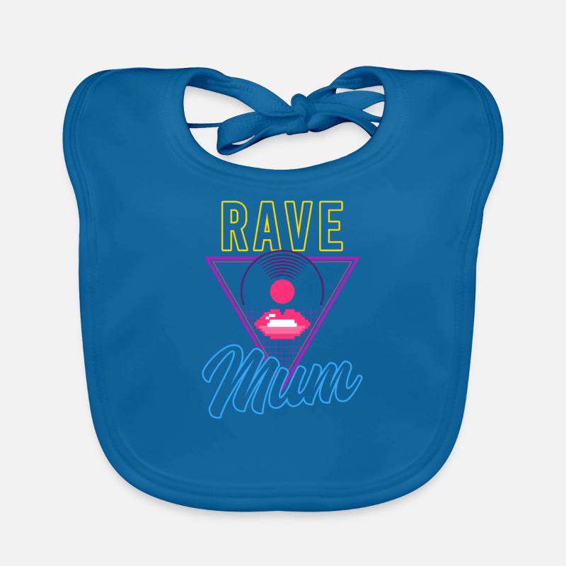 EDM Rave Techno 80s Rave Maman Bavoir bio Bébé