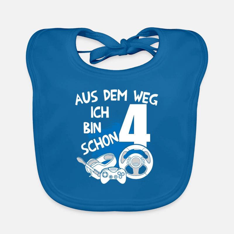 Gaming Geburtstag Ich bin 4 Jahre Kindergeburtstag Baby Bio-Lätzchen