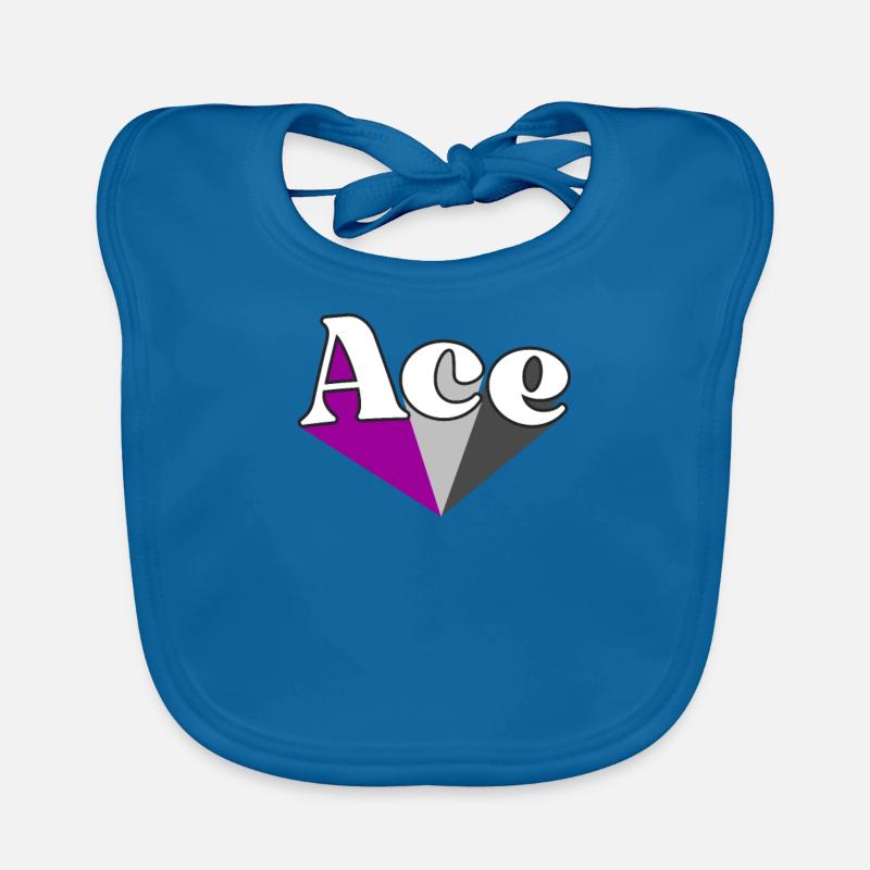 Retro Ace Pride Asexual Rainbow Ally LGBT Organic Baby Bibs