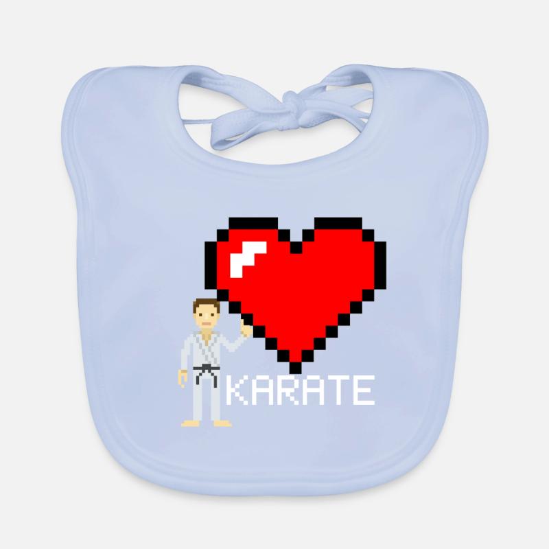 Karate Pixel - Karate Geschenkidee Baby Bio-Lätzchen