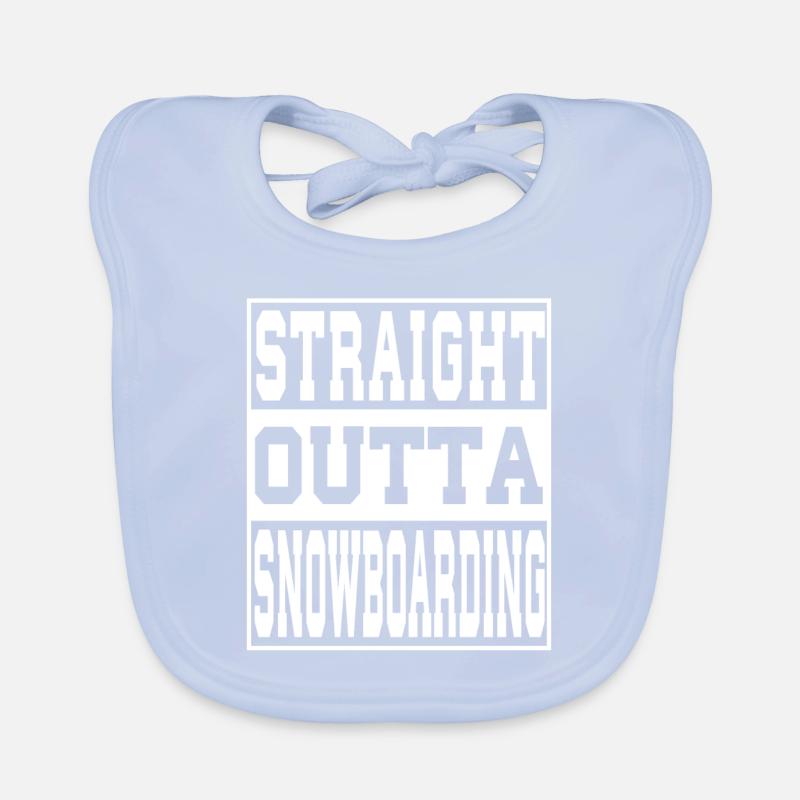 Snowboarding Spruch lustig Baby Bio-Lätzchen