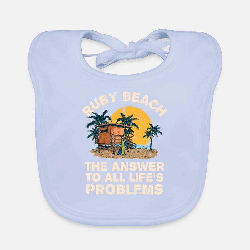 Ruby Beach Answer To All Life's Problems Vacation Baby Bio-Lätzchen